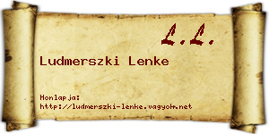 Ludmerszki Lenke névjegykártya