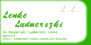 lenke ludmerszki business card